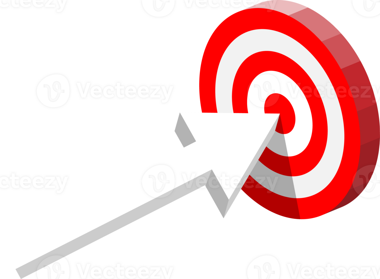 Target with arrow in center. Goal setting png