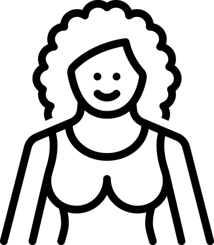 line icon for  female vector