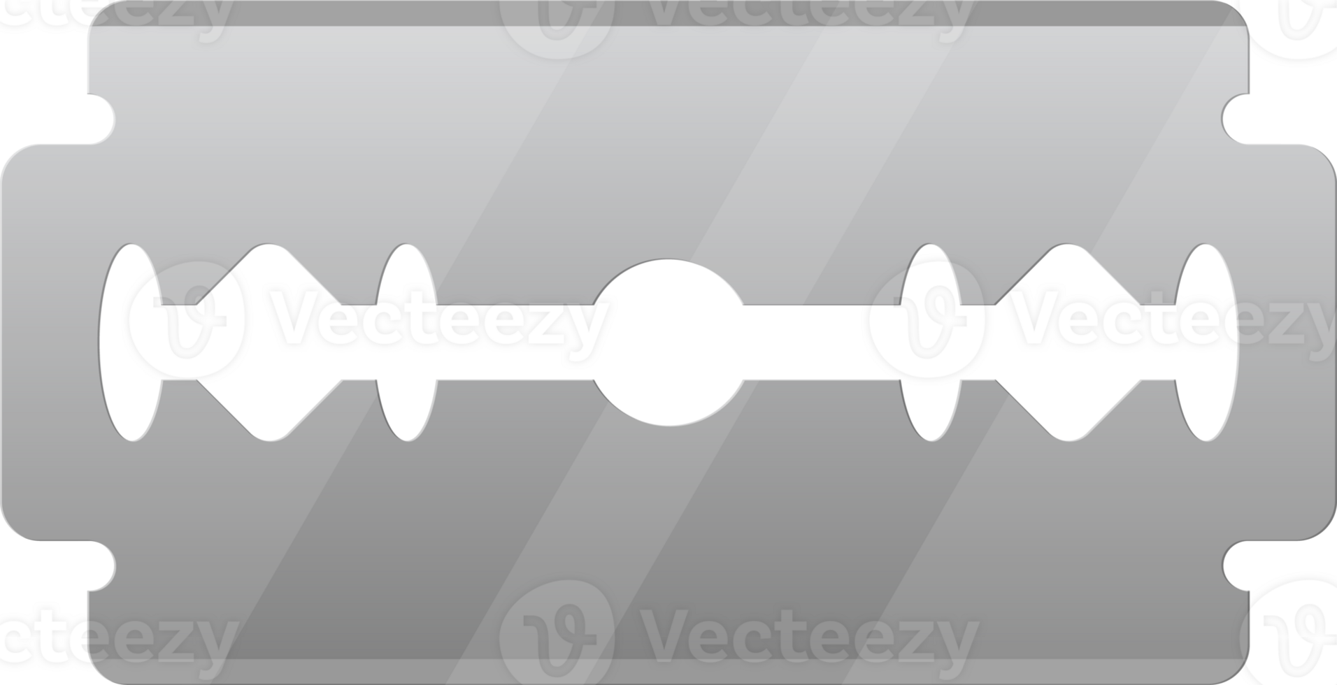 Stainless steel razor blade png