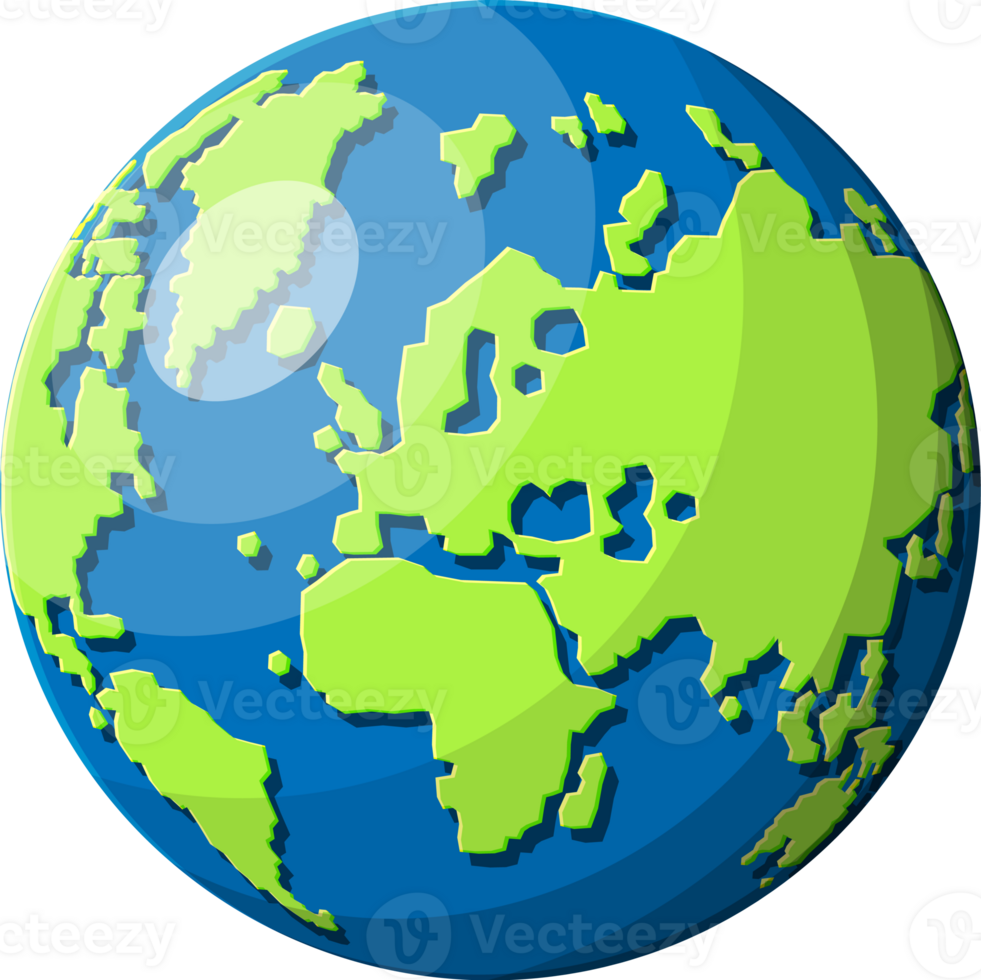 Welt Karte Silhouette. Planet Erde. png