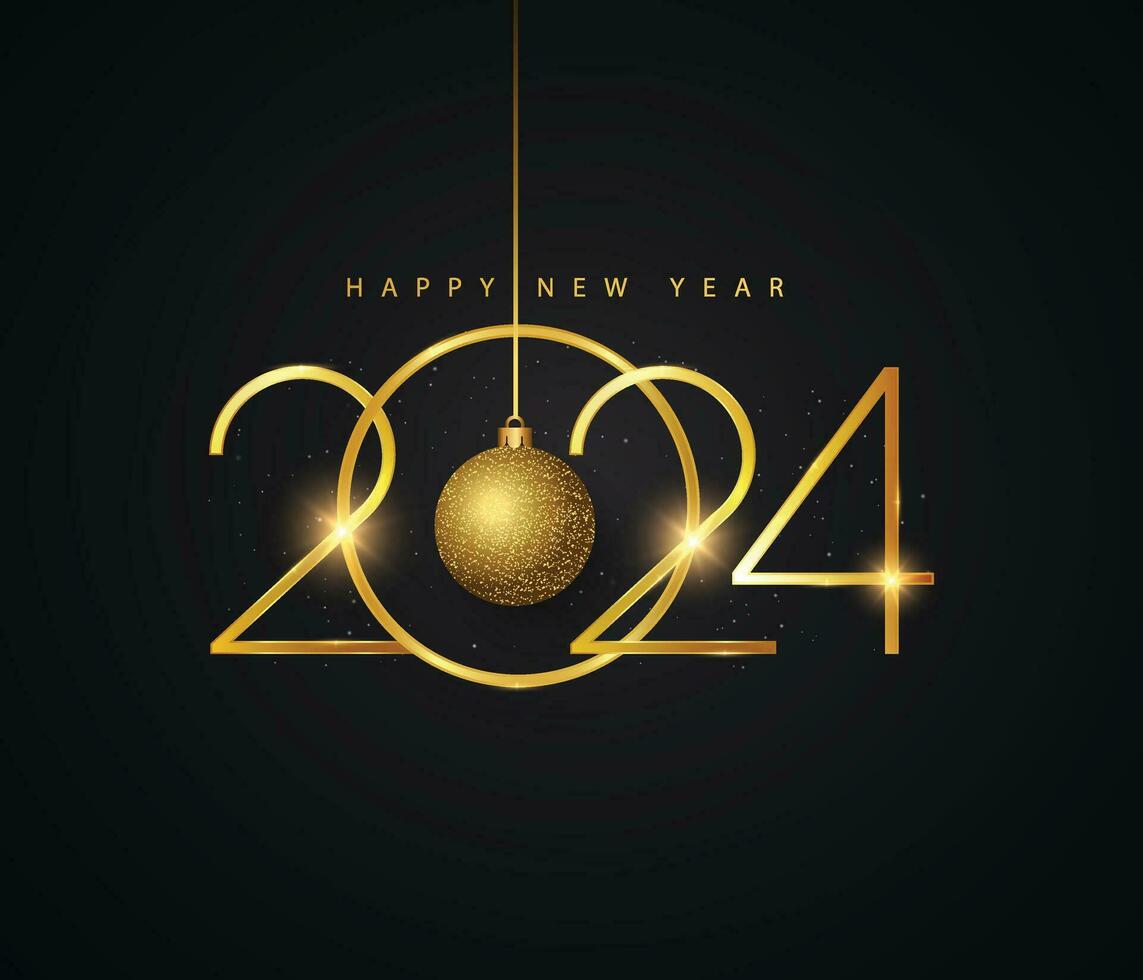 2024 new year elegant background design vector