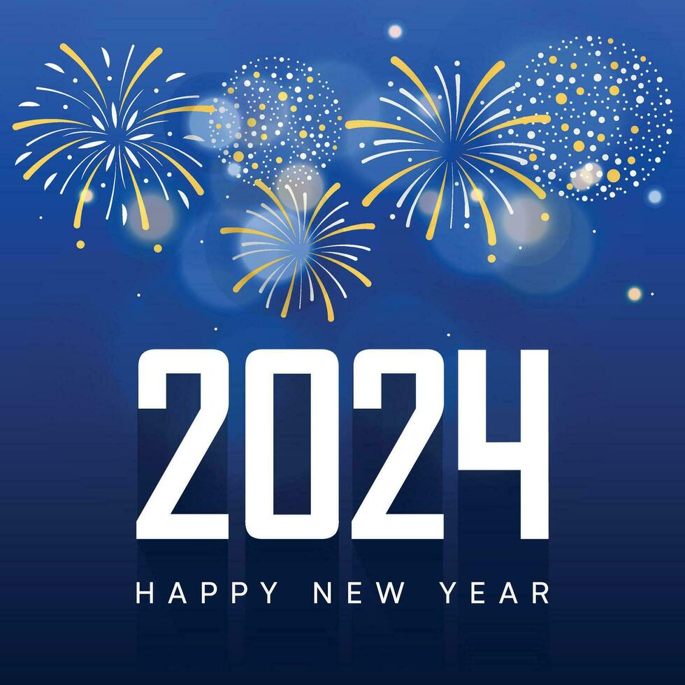 New Year 2024 celebration design vector
