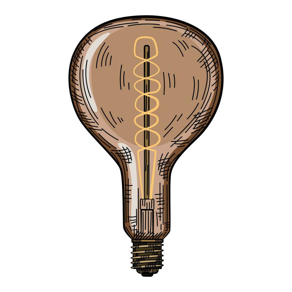 Creative hand-drawn light bulb illustration vector