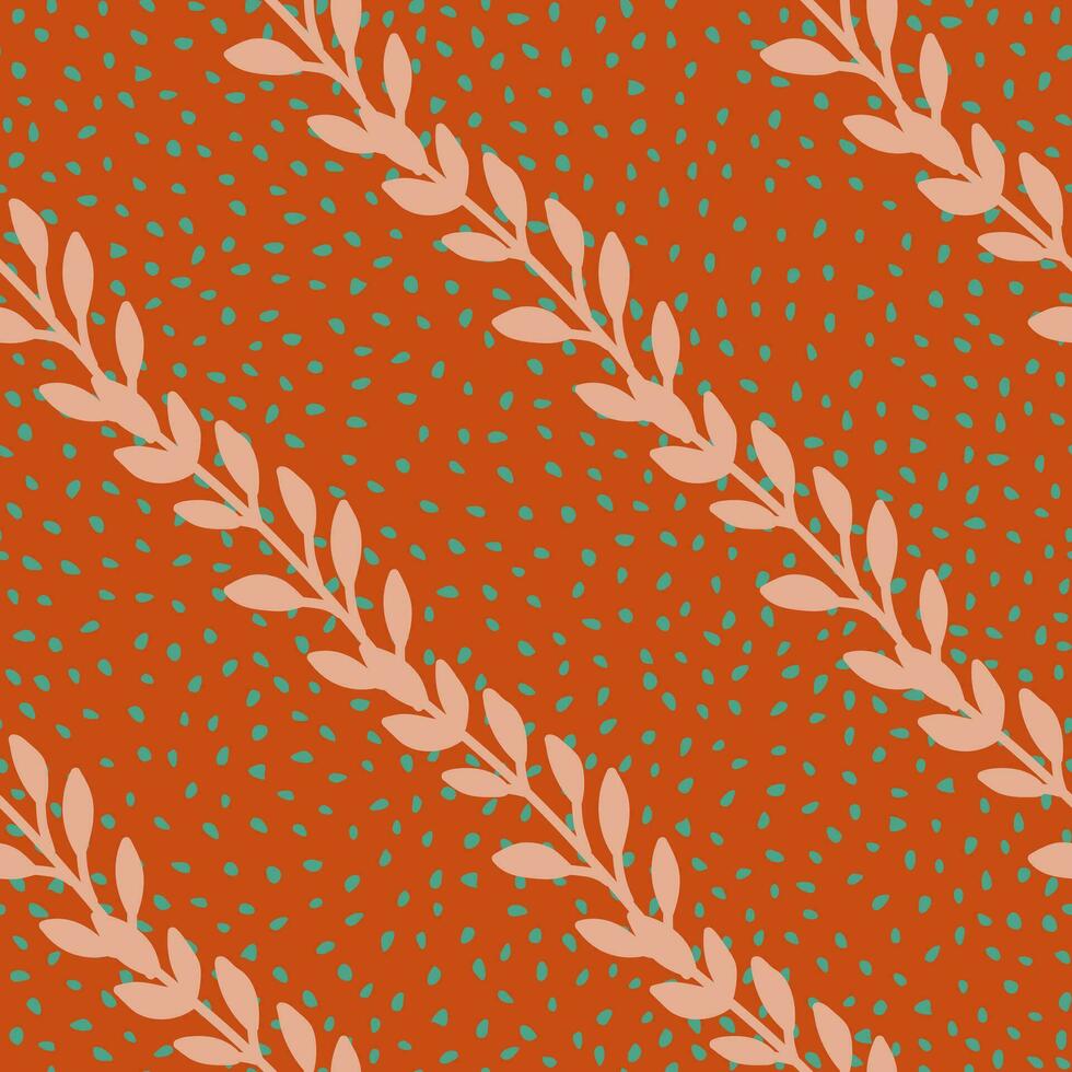 Elegant botanical wallpaper featuring a seamless pattern of leaves and blossoms vector