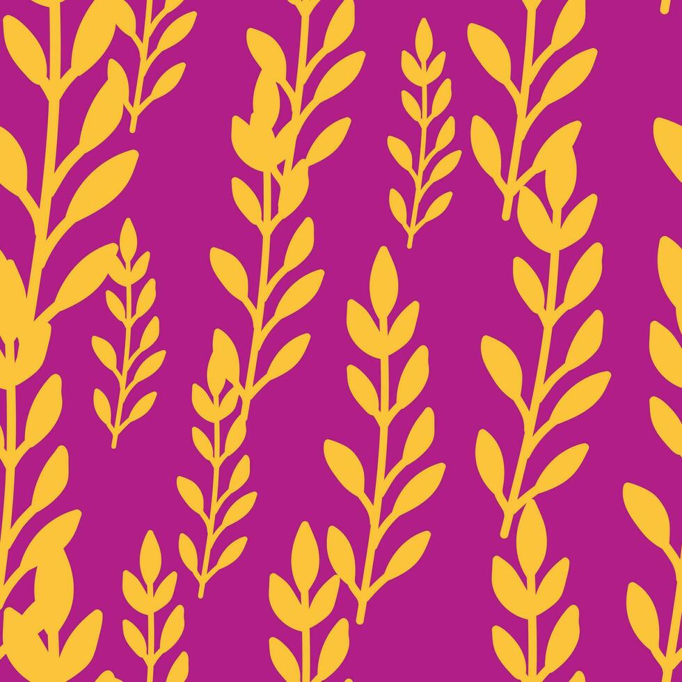 Elegant botanical wallpaper featuring a seamless pattern of leaves and blossoms vector