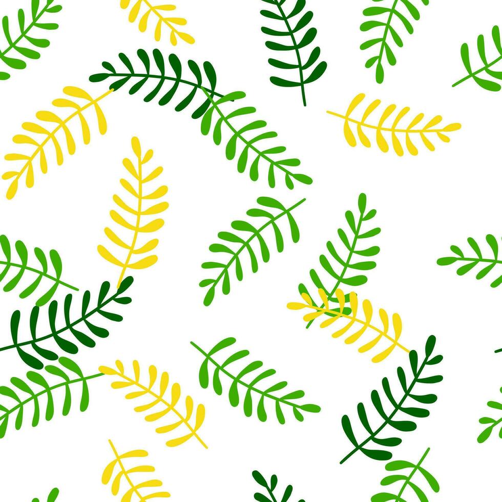 Vibrant seamless pattern featuring leaves and florals. vector