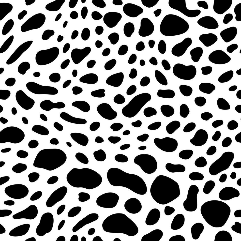 Seamless pattern with Dalmatian spots and cow prints vector
