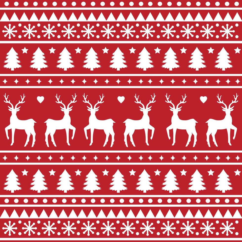 Seamless Scandinavian pattern for Christmas and New Year for winter hat, ugly sweater, jumper, paper or other designs. vector