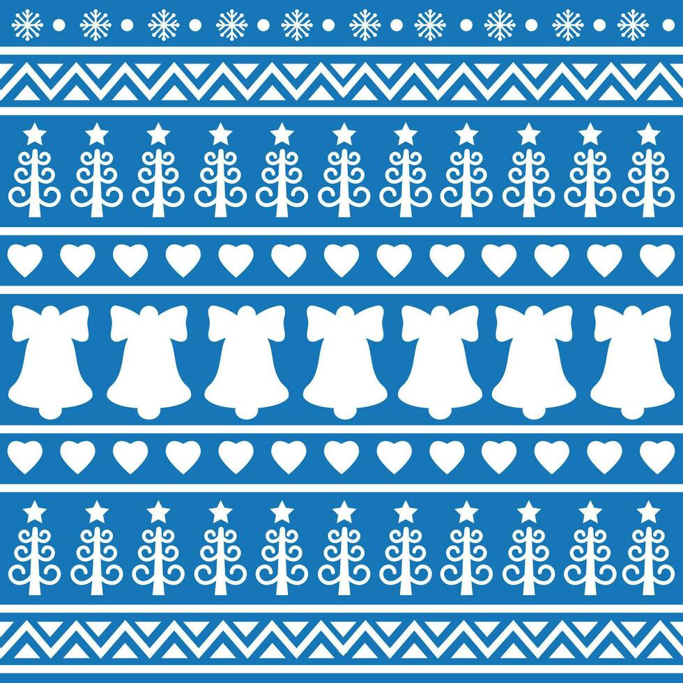 Seamless Scandinavian pattern for Christmas and New Year for winter hat, ugly sweater, jumper, paper or other designs. vector