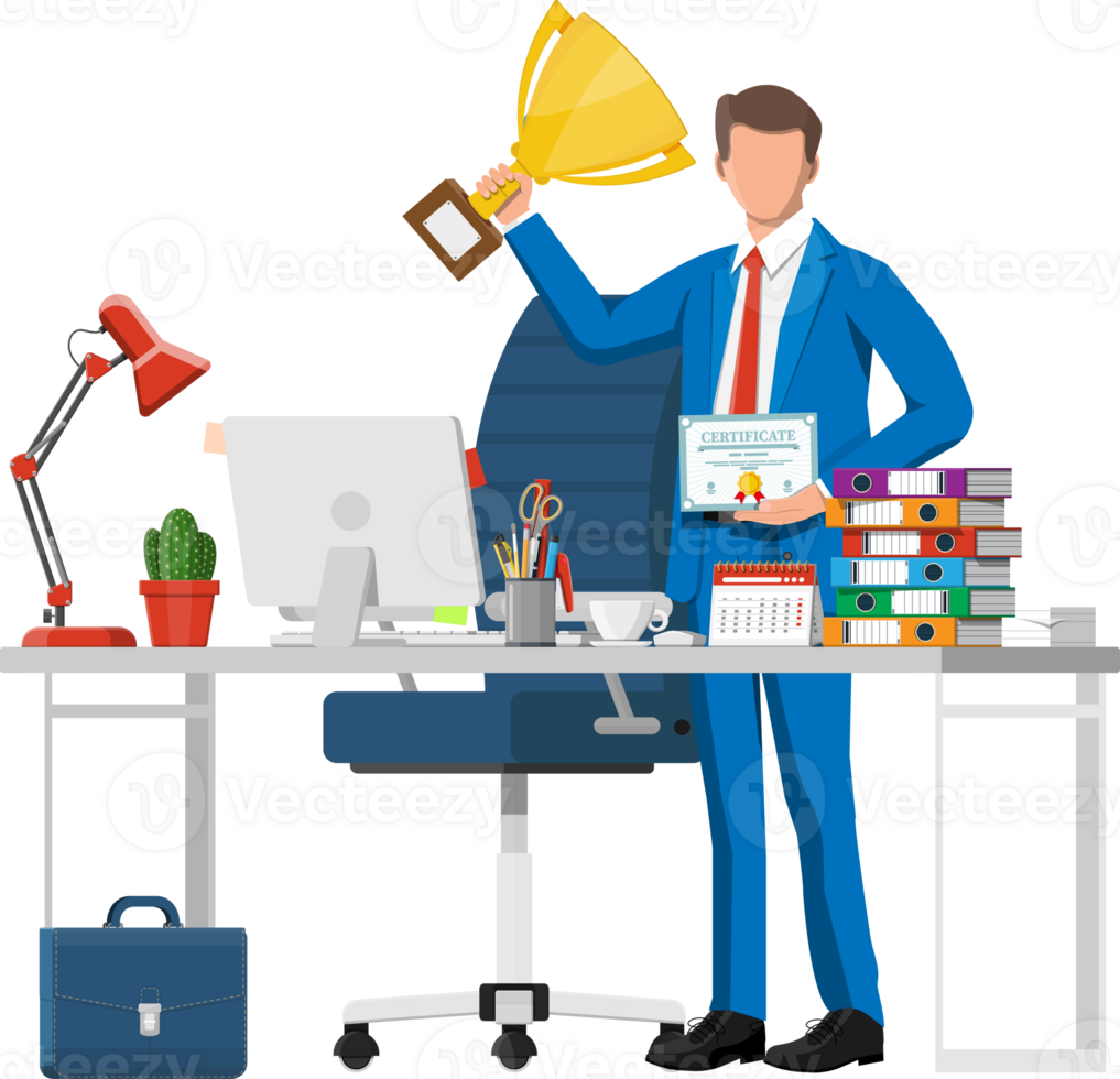 Modern business workspace png