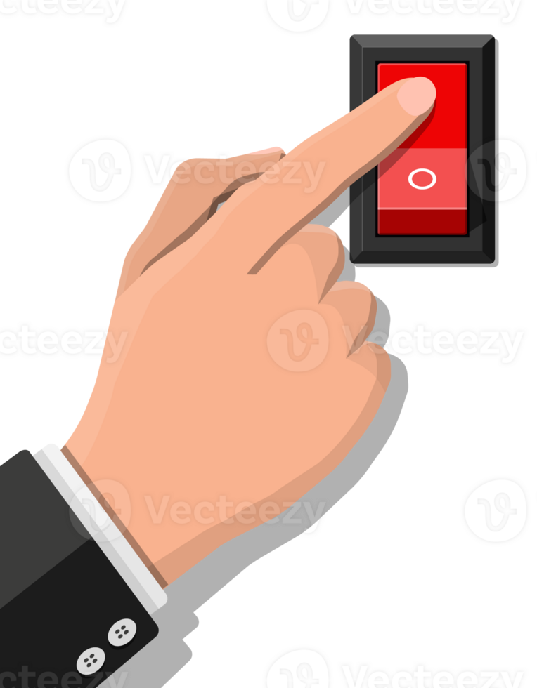 Hand push button switch. Electric control. png