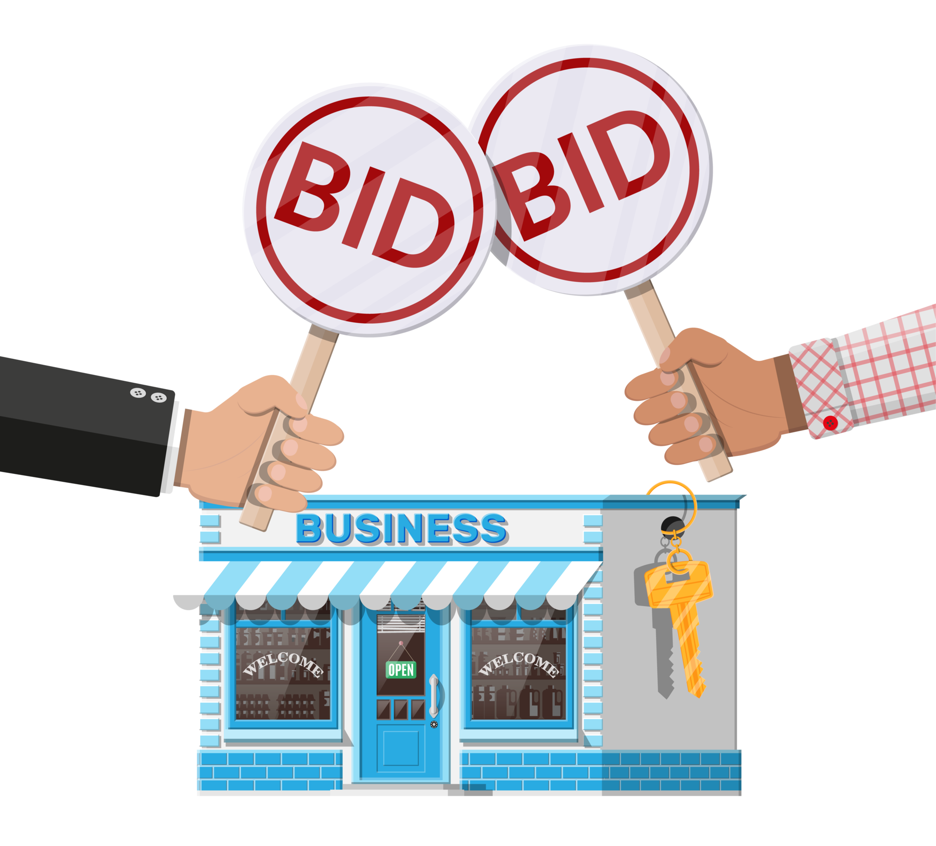 Selling or buying business on auction 35773272 PNG
