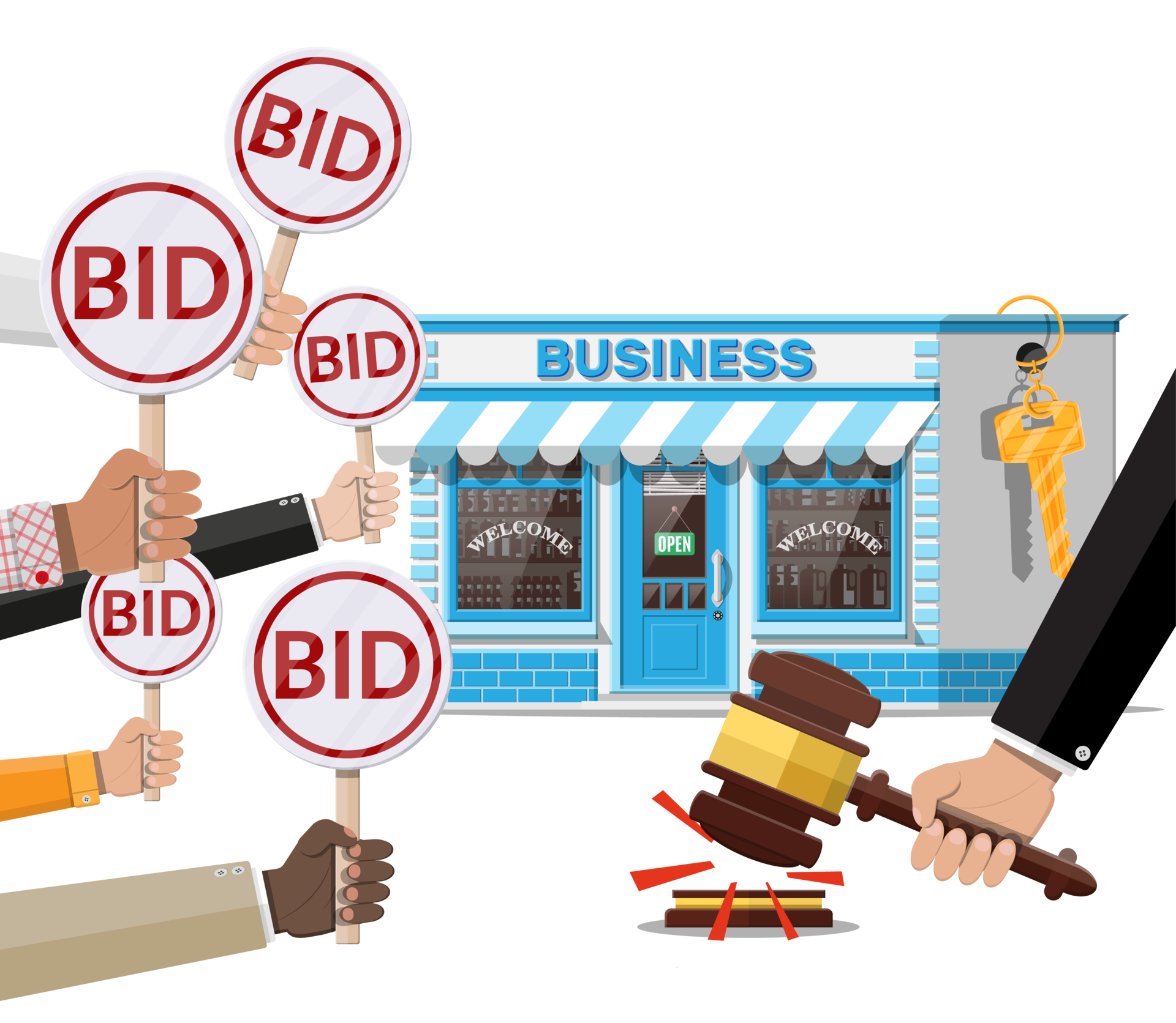 Selling or buying business on auction 35773319 PNG