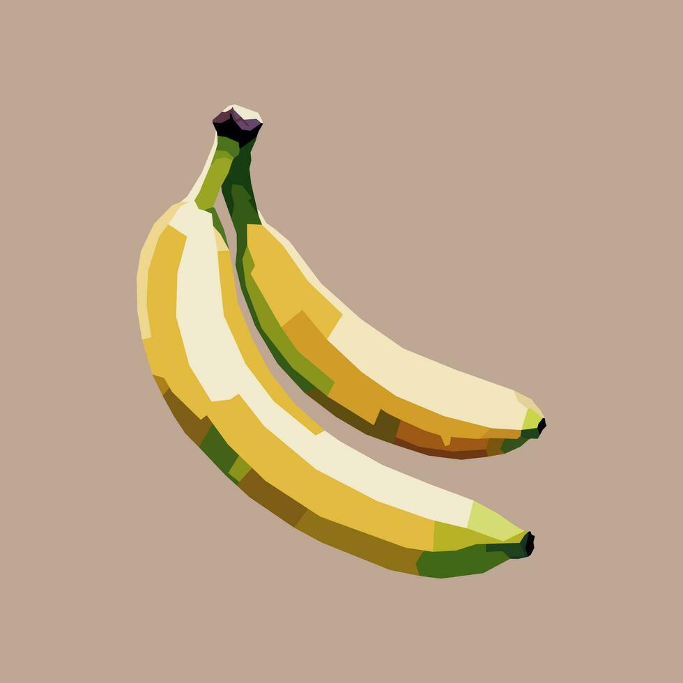 banana fruit drawn using WPAP art style, pop art. vector