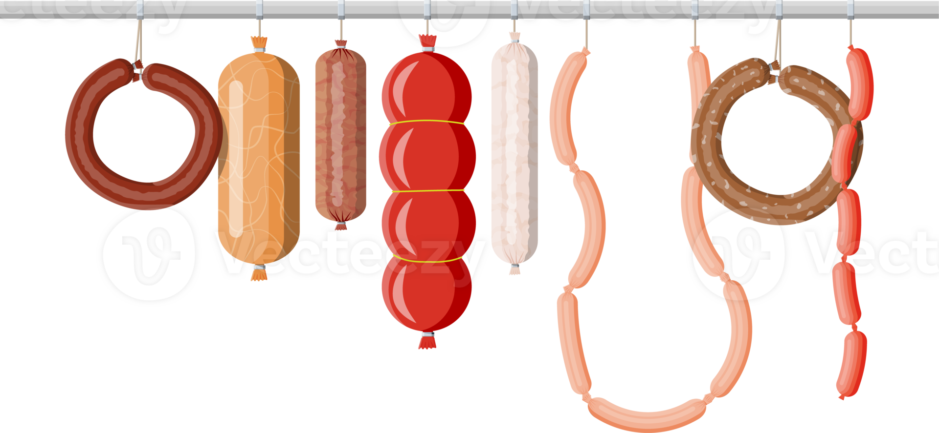 Meat sausage collection. png