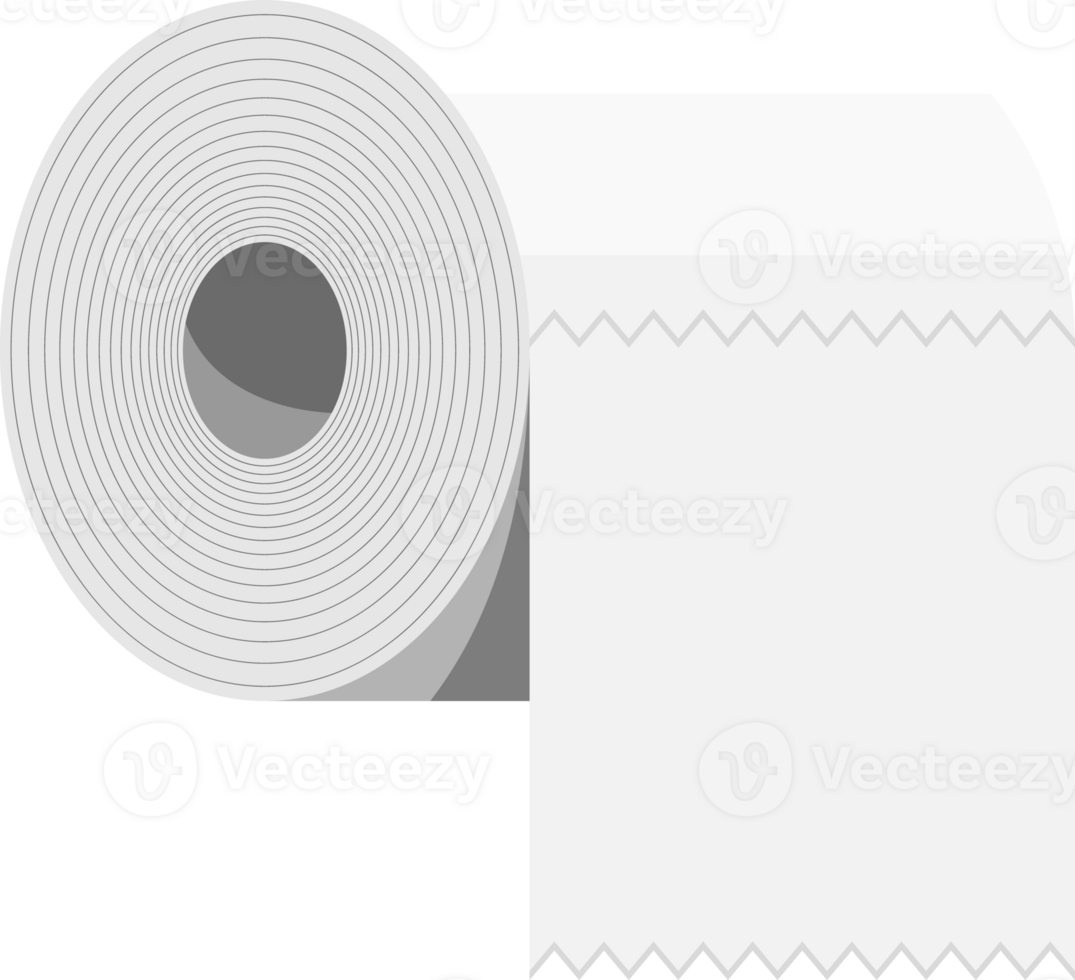 White roll of toilet paper png