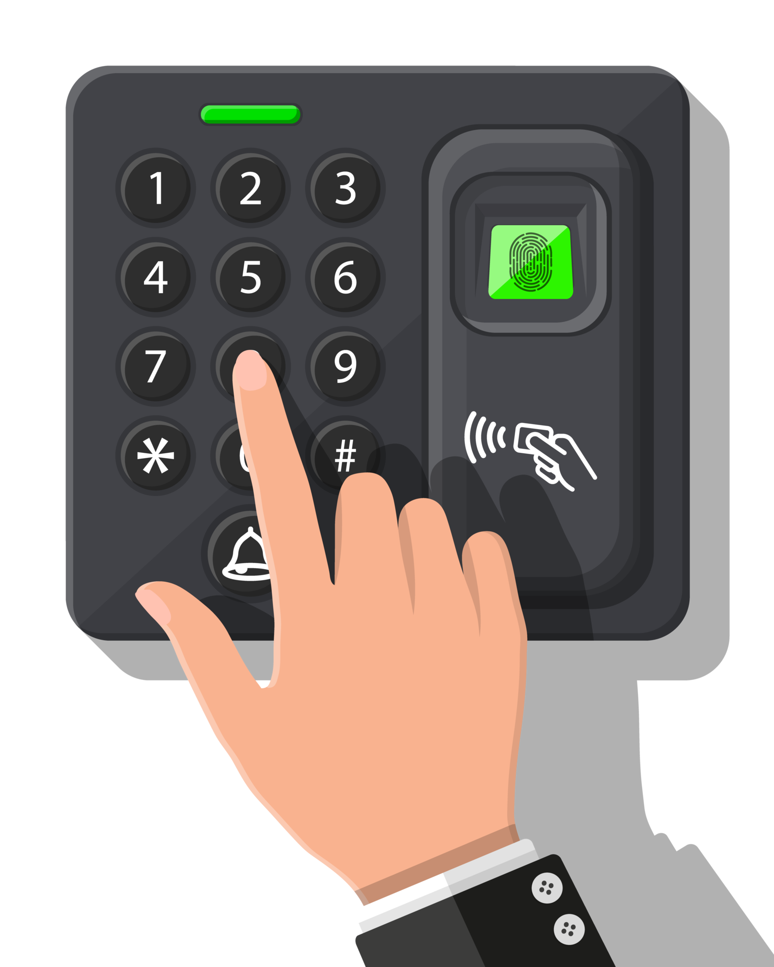 Password and fingerprint security device 35773470 PNG