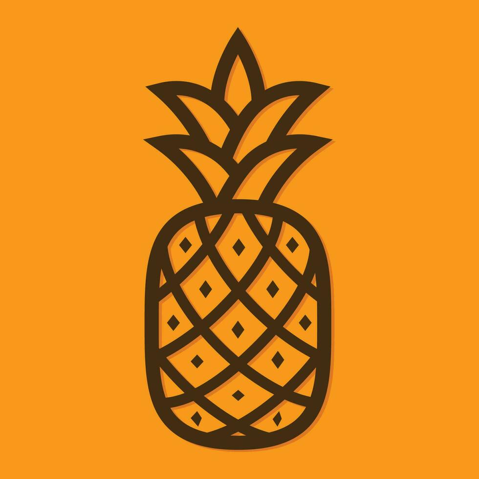 pineapple logo template vector