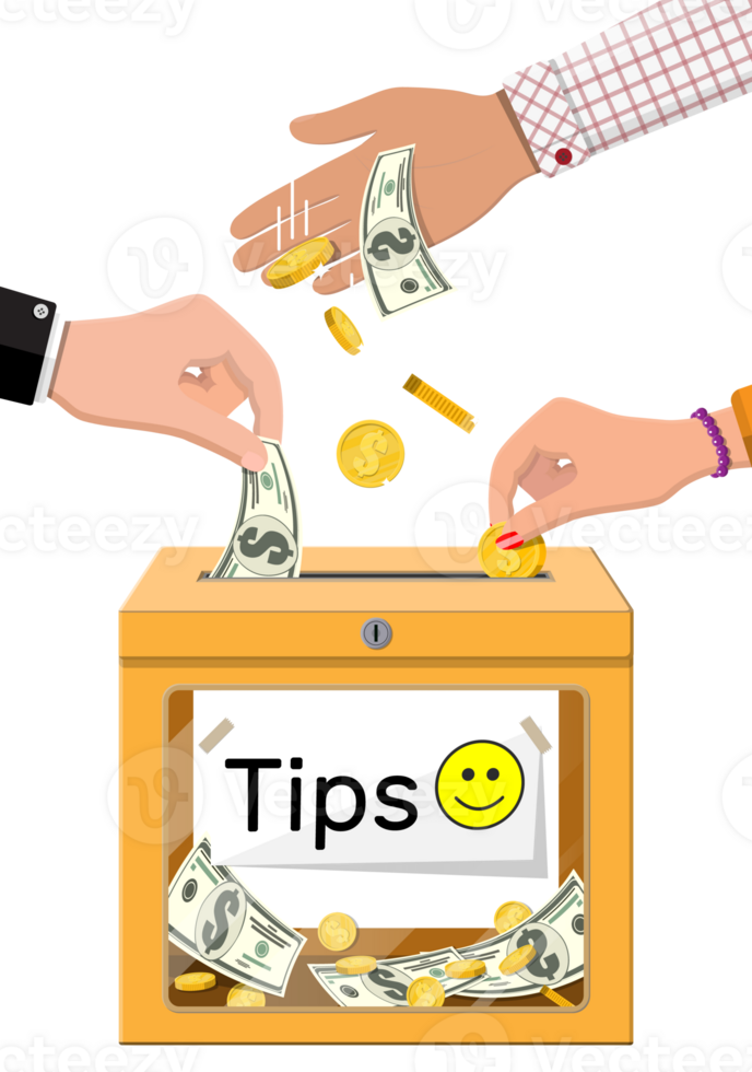 Tip box full of cash. png