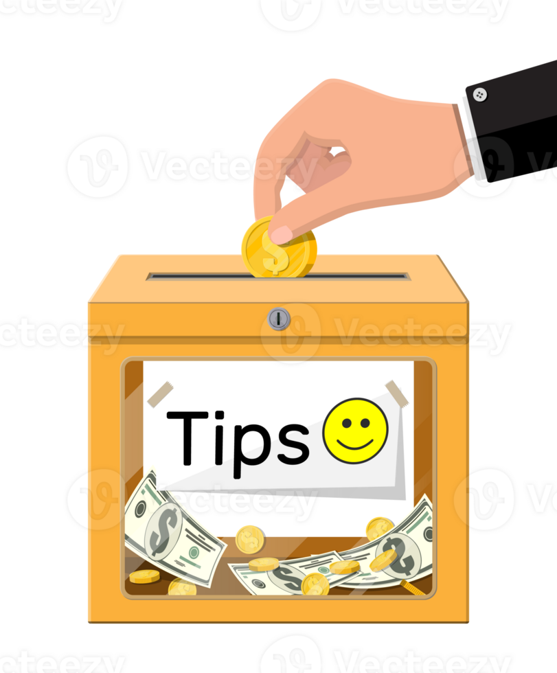 Tip box full of cash. png
