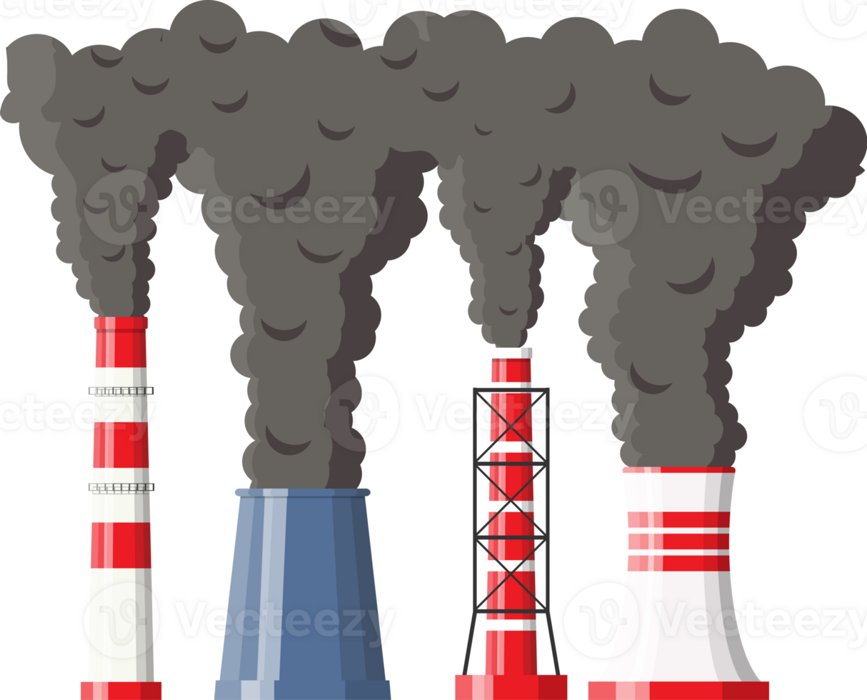 Smoking factory pipe png