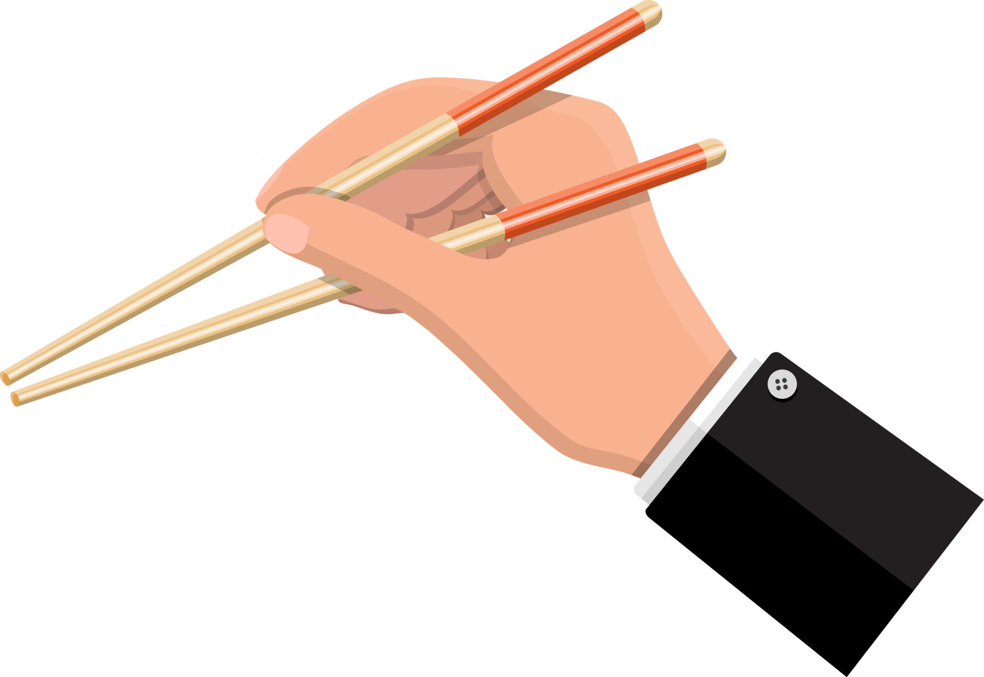 Kitchen asian chopsticks in hand. 35773806 PNG