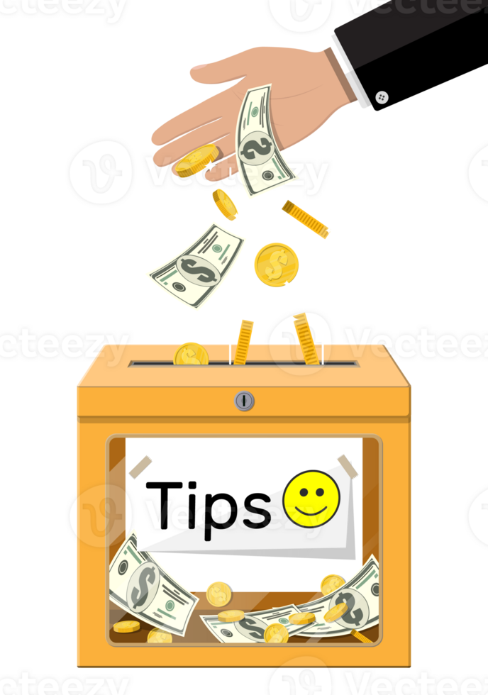 Tip box full of cash. png