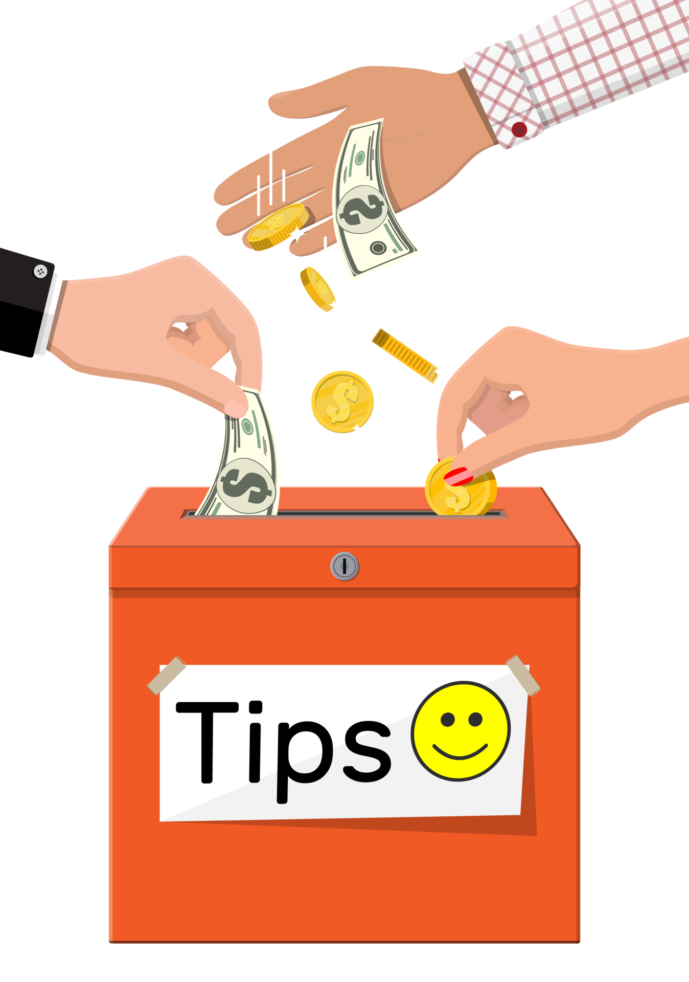 Tip box full of cash. 35773838 PNG