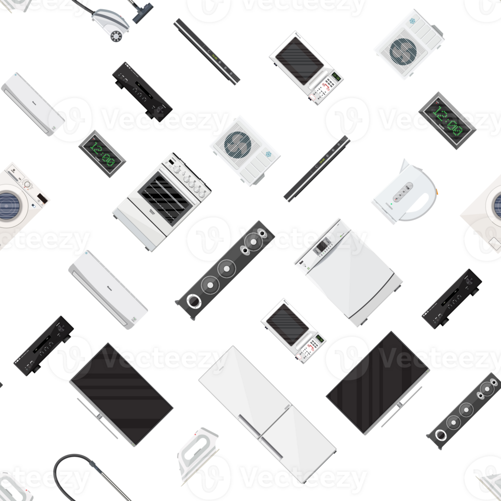 Household appliances pattern. png