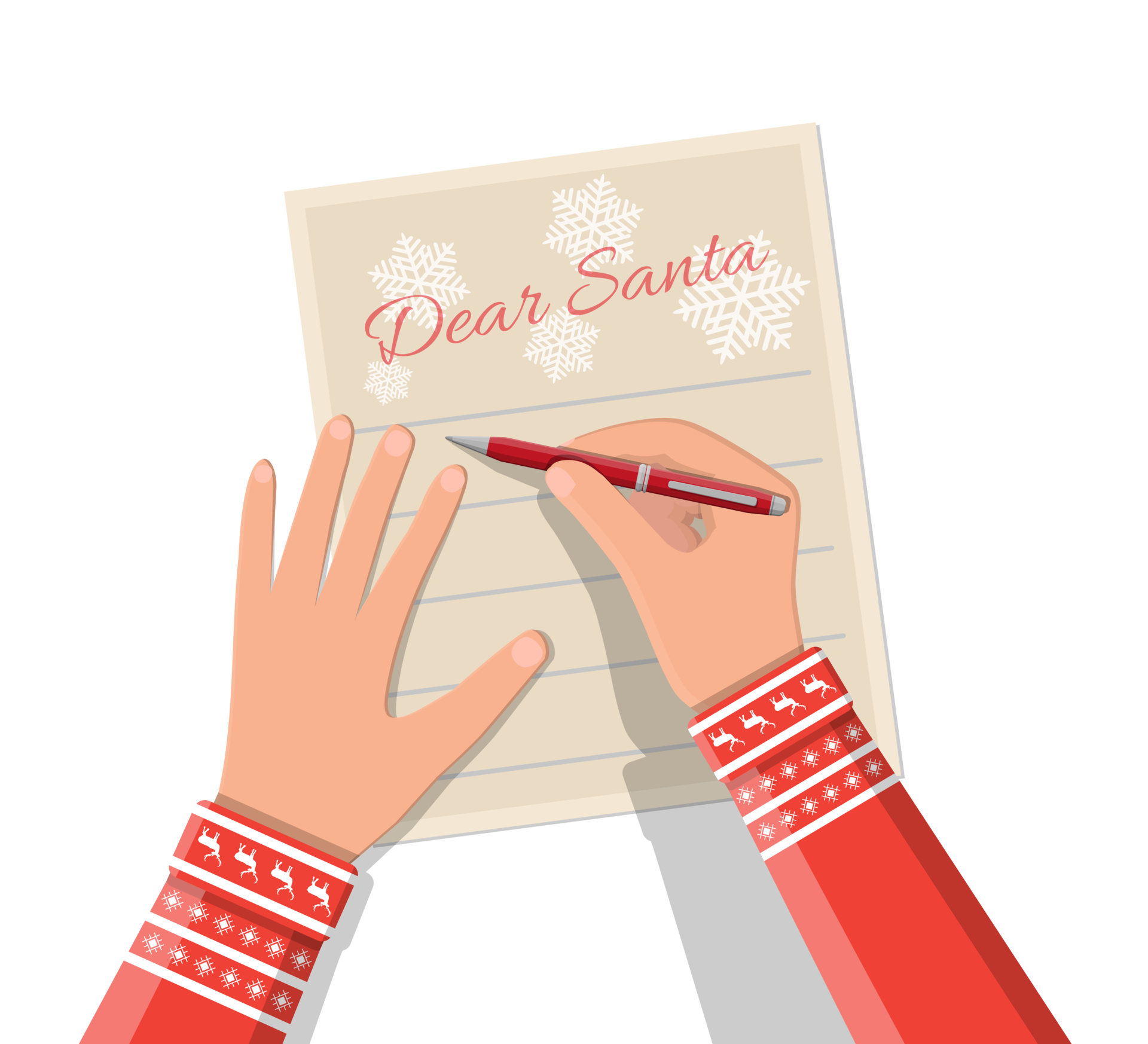 Child Hand Pen Writing Letter To Santa Claus 35773974 PNG child-hand-pen-writing-letter-to-santa-claus-35773974-png