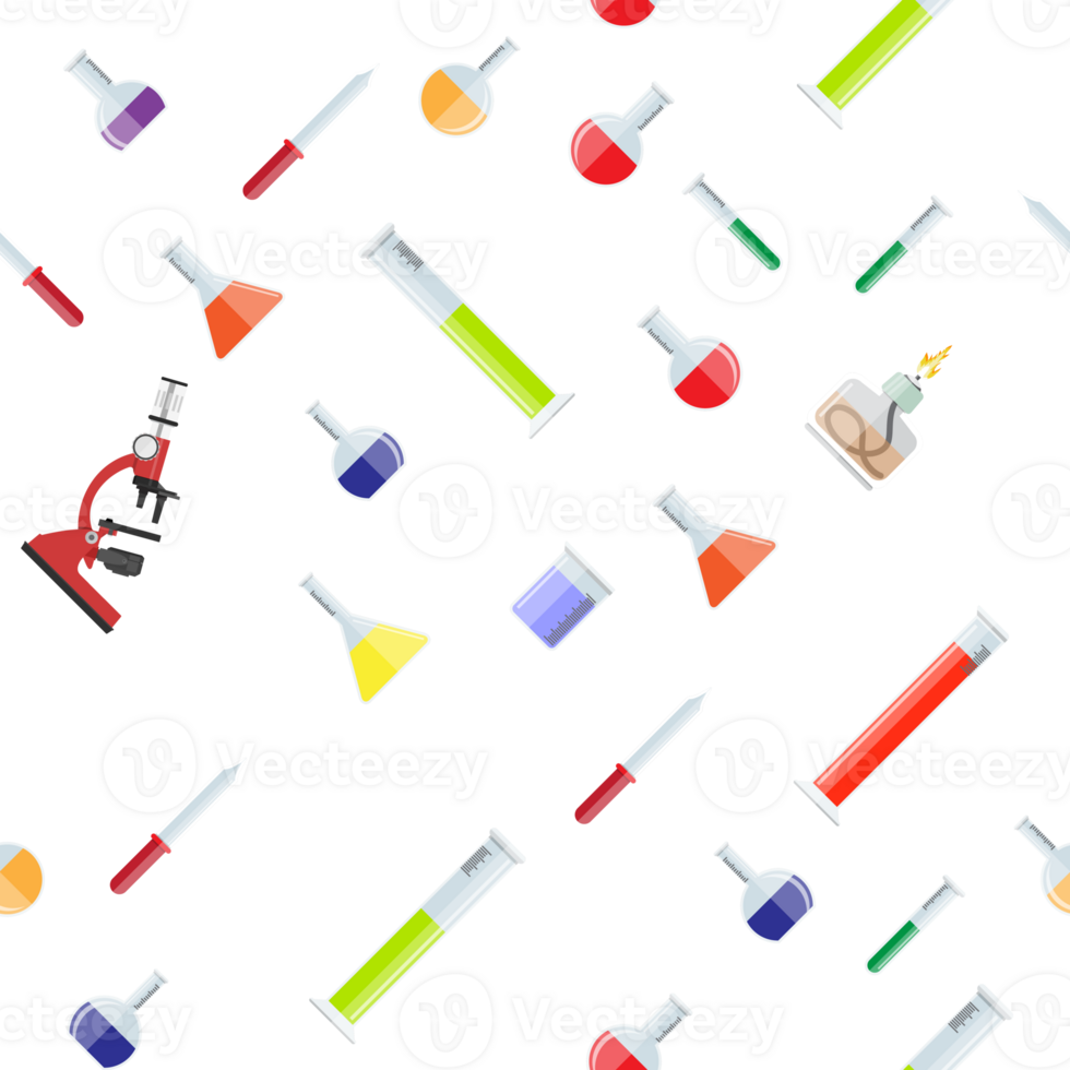 Laboratory equipment pattern png