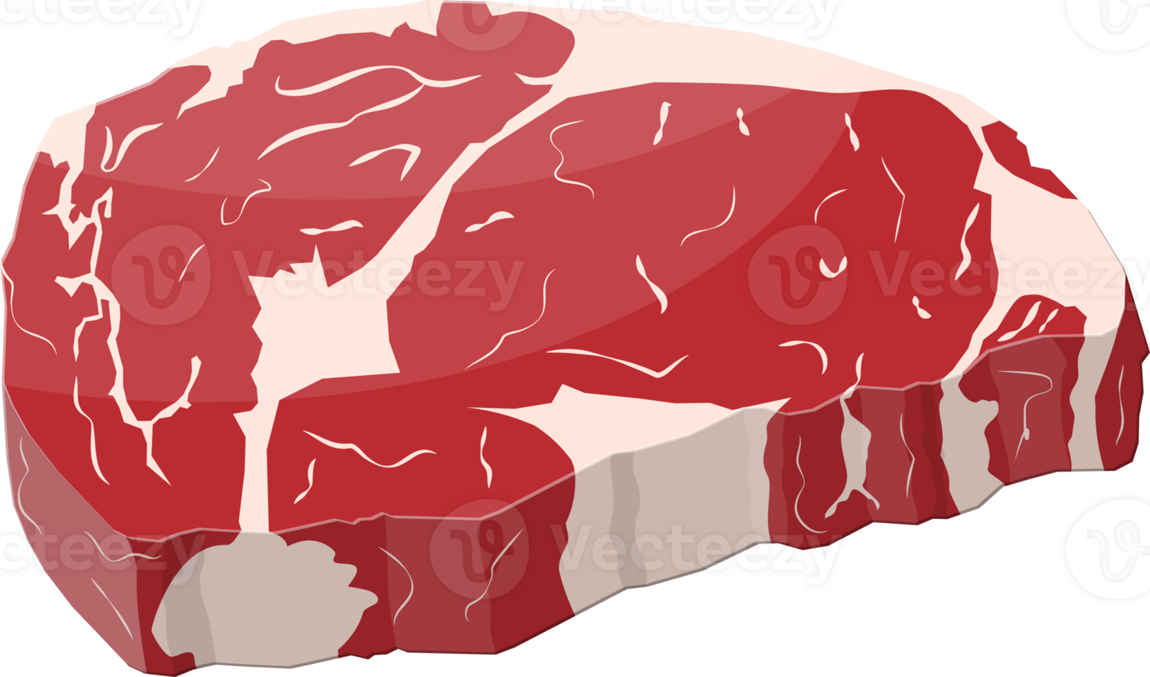 Slice of steak, fresh meat png