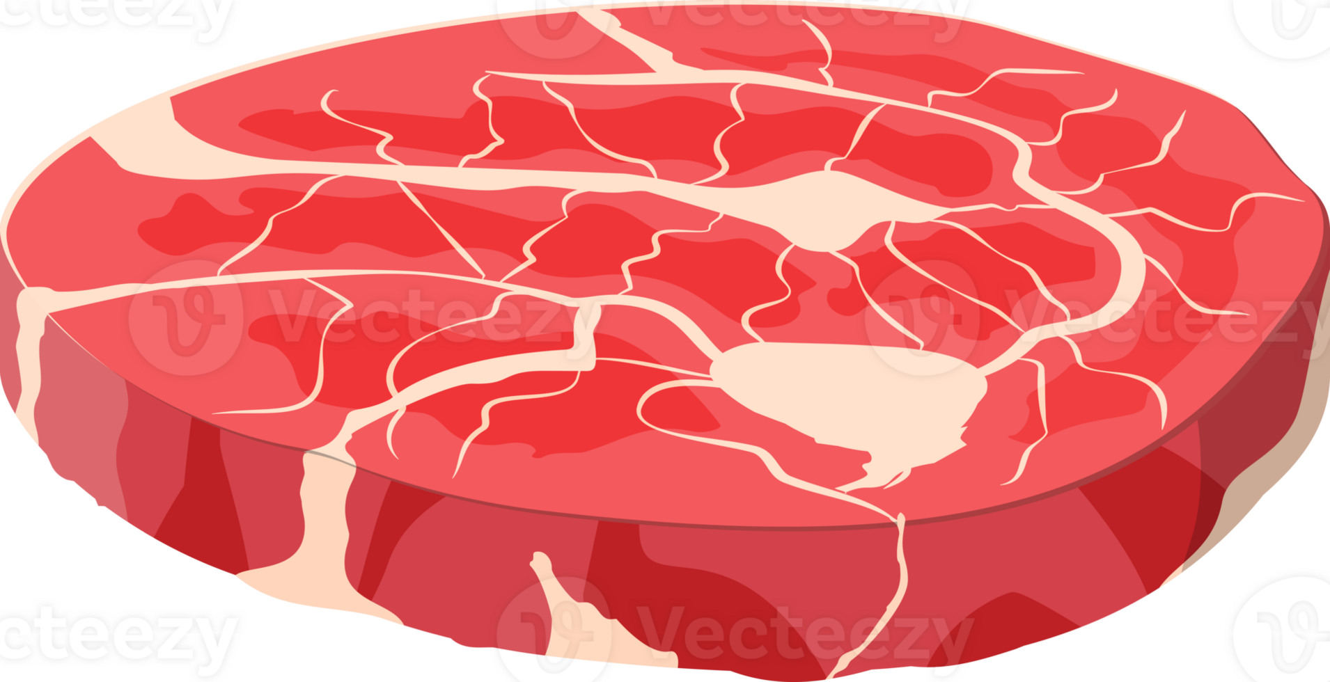 Slice of steak, fresh meat png
