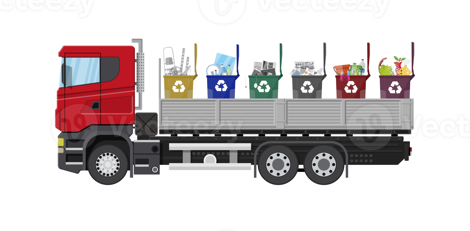 Truck for assembling and transportation garbage. png