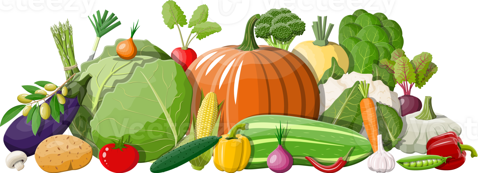 Various vegetables set png