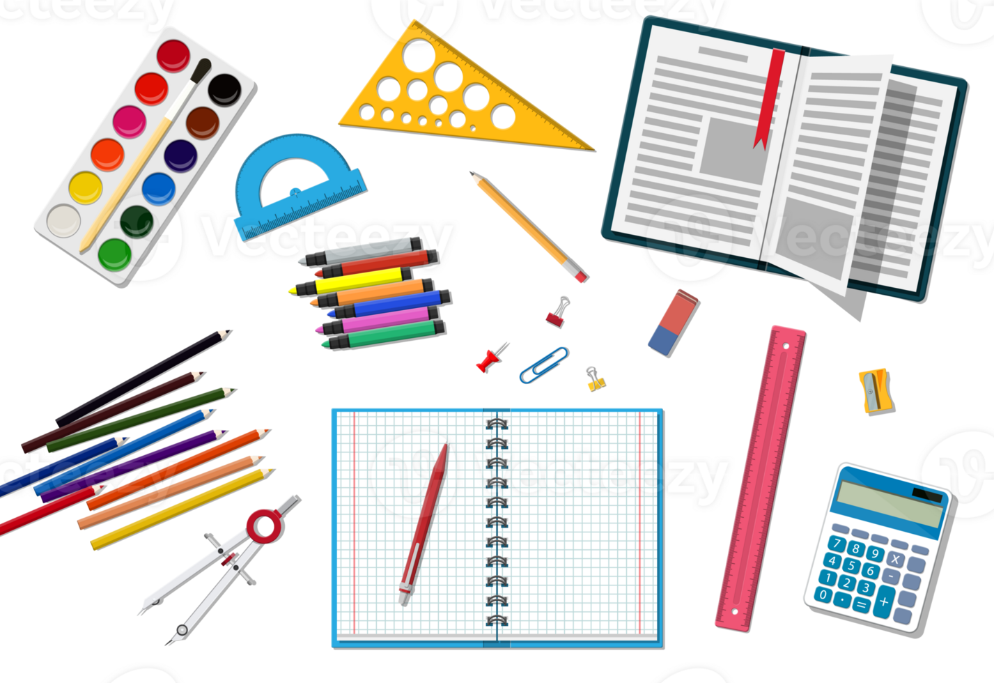 Students desk or workplace png