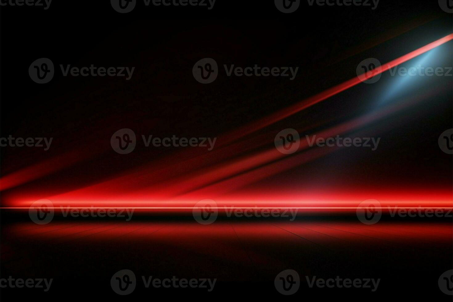 AI generated Contrast elegance Red light on black with ample copy space photo