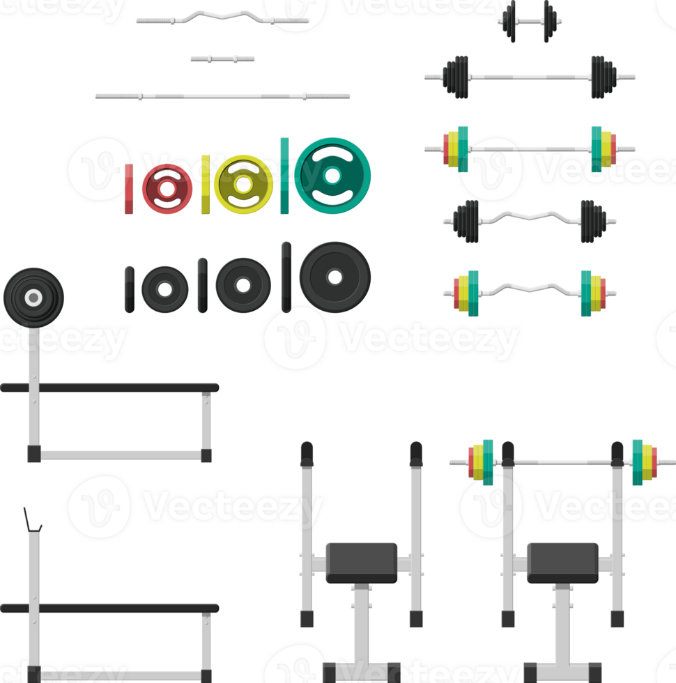 Rubber and metal weights, dumbbell for bench png