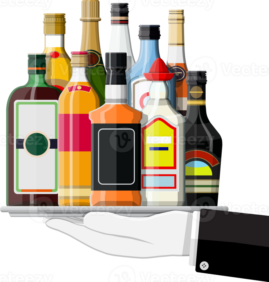 Alcohol drinks in bootle png