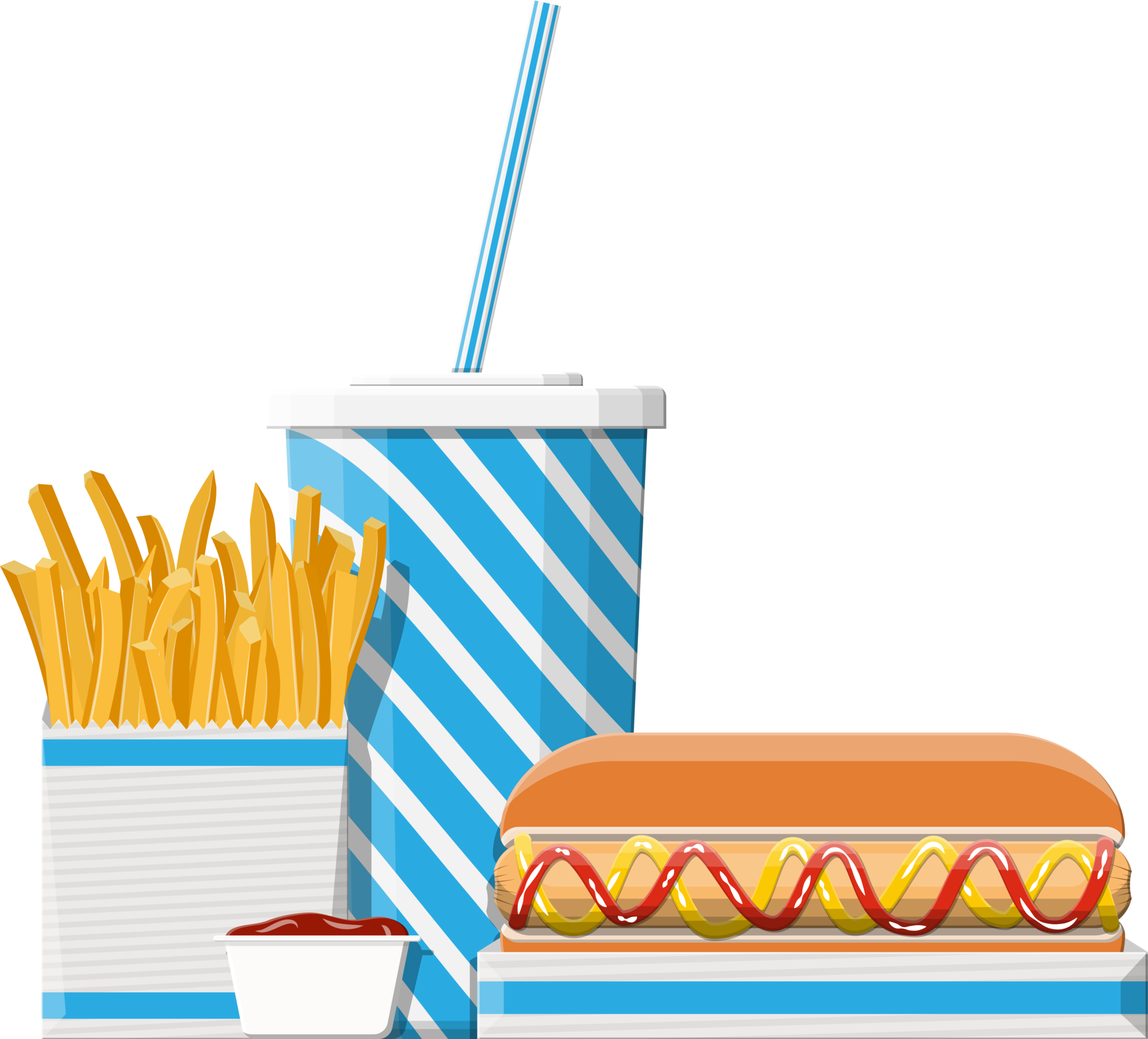 Cup Of Cola With Fries And Hotdog 35774690 PNG cup-of-cola-with-fries-and-hotdog-35774690-png