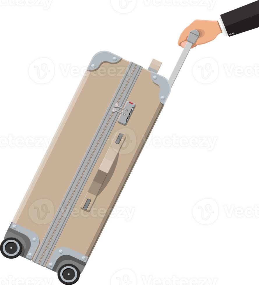 Modern travel bag in hand png