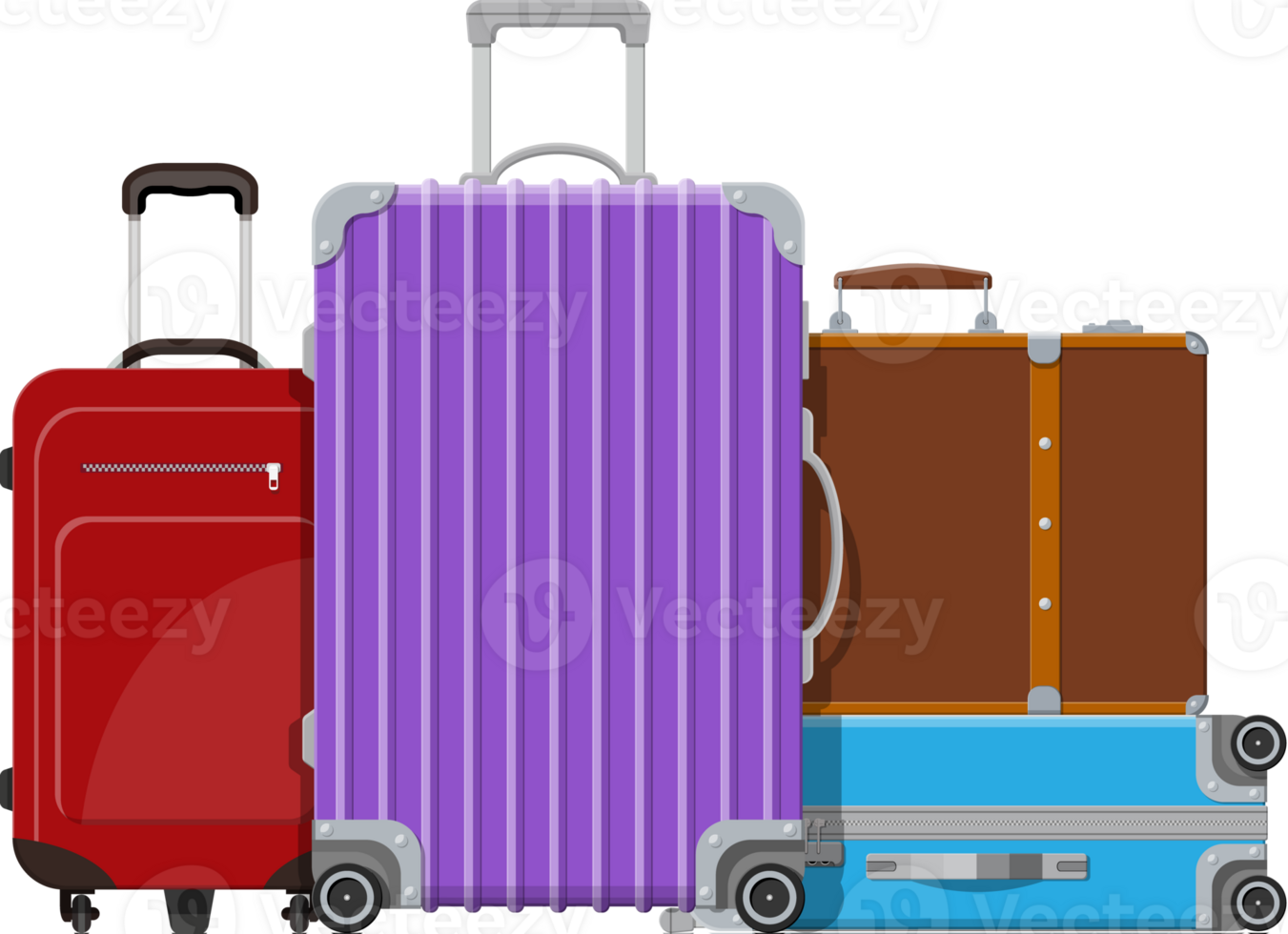 Modern and vintage travel bag png