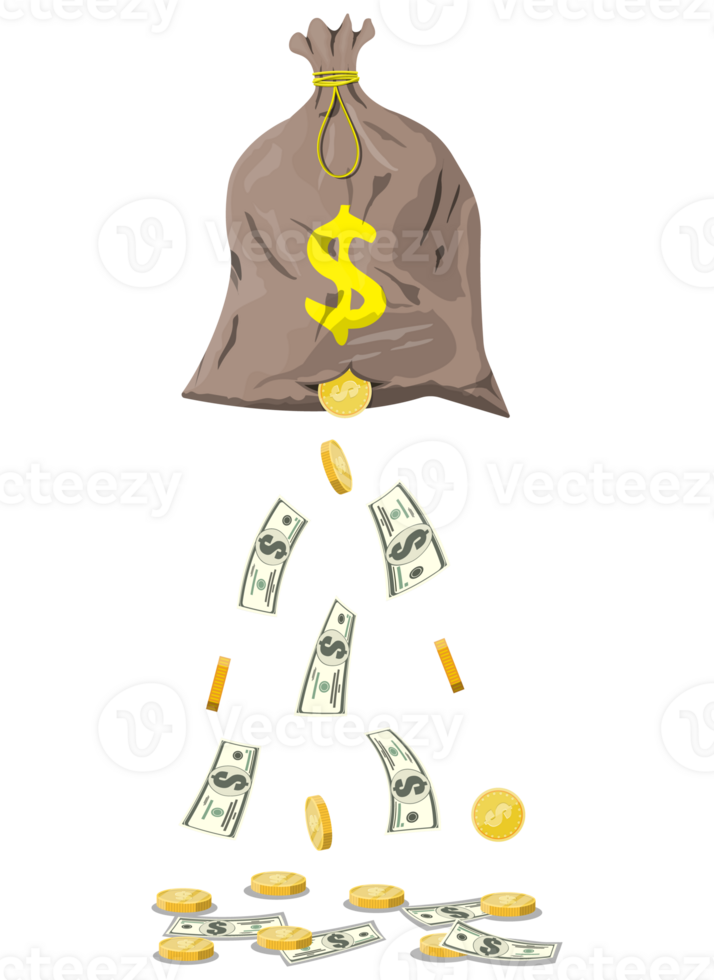 Money bag with hole 35774923 PNG