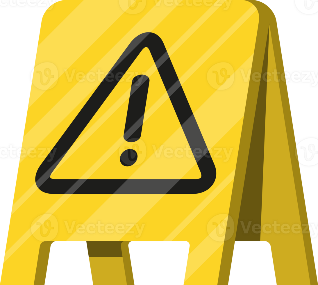 Wet floor warning sign png