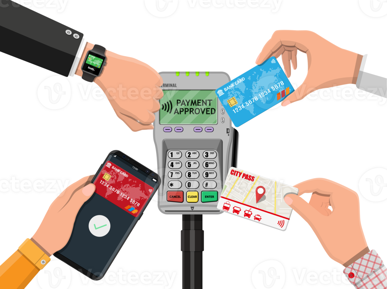 Wireless, contactless or cashless payments png