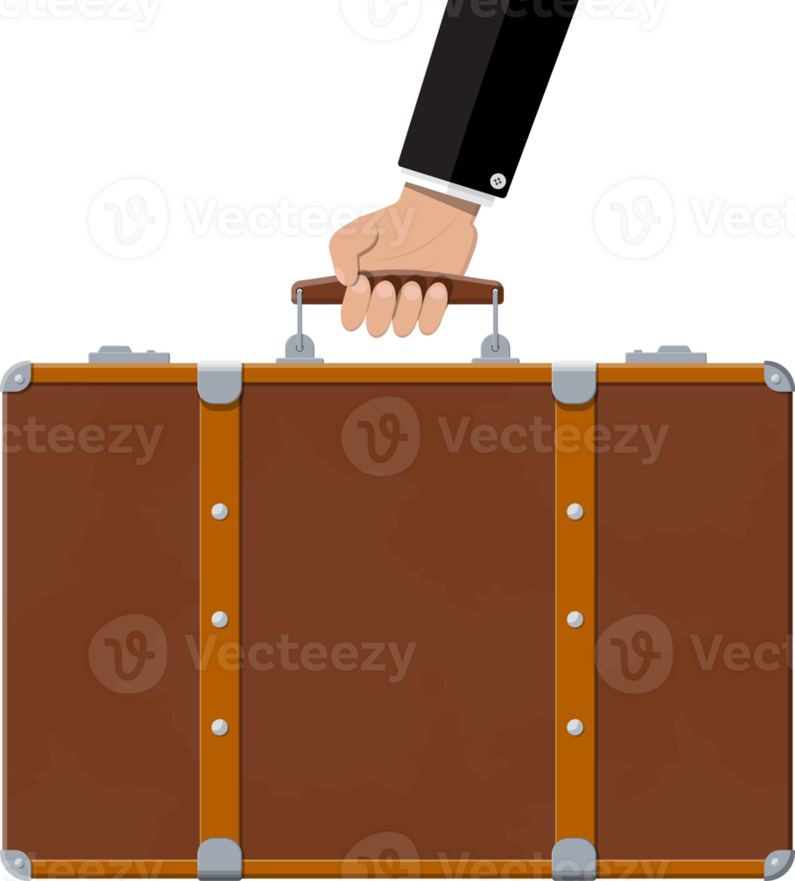 Modern and vintage travel bag png