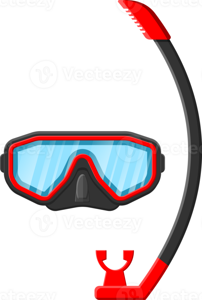 Diving mask with snorkel png