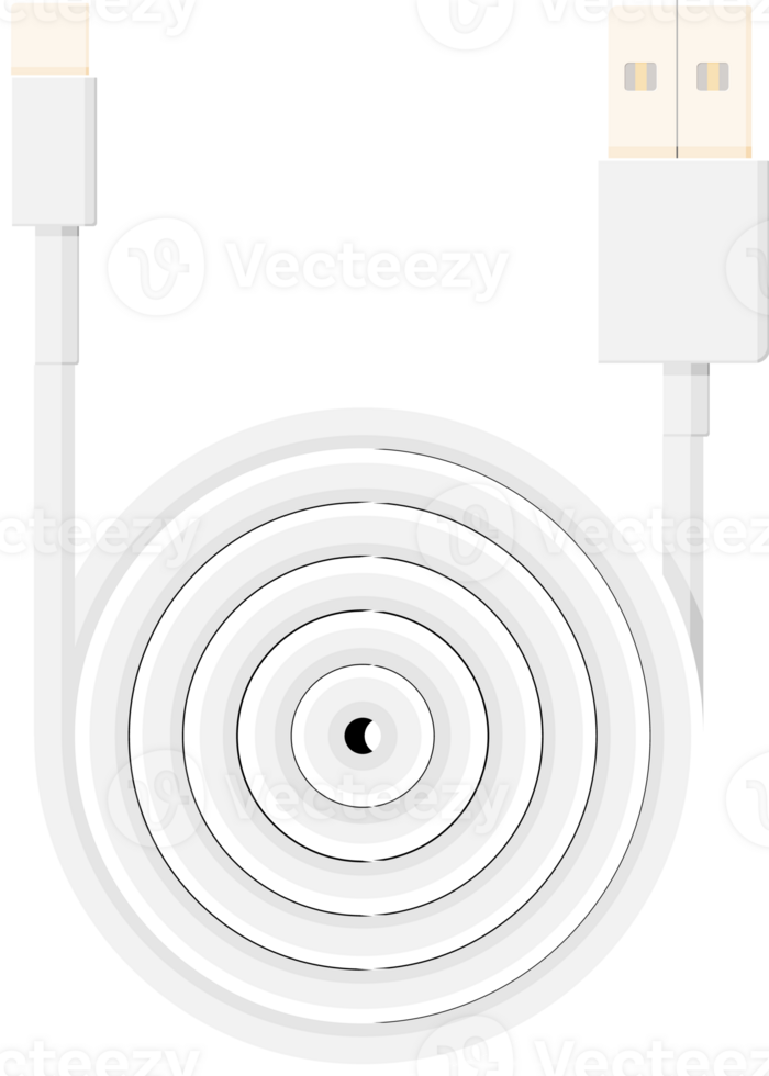 USB cable, data transfer wire png