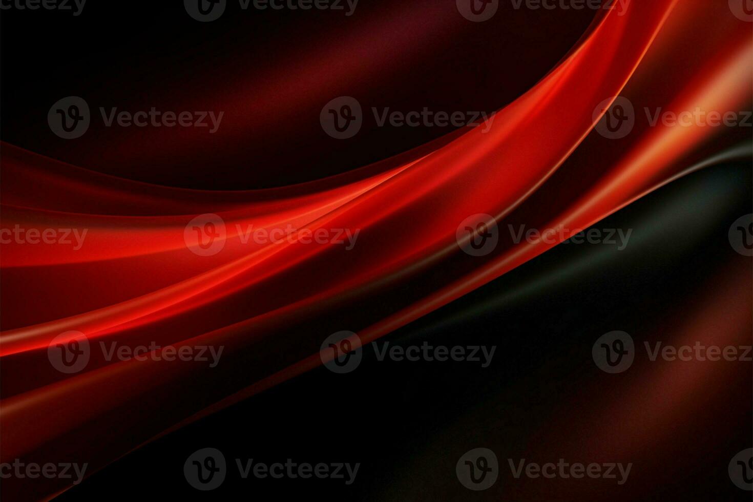 AI generated Abstract allure Red light on black background with spacious copy photo
