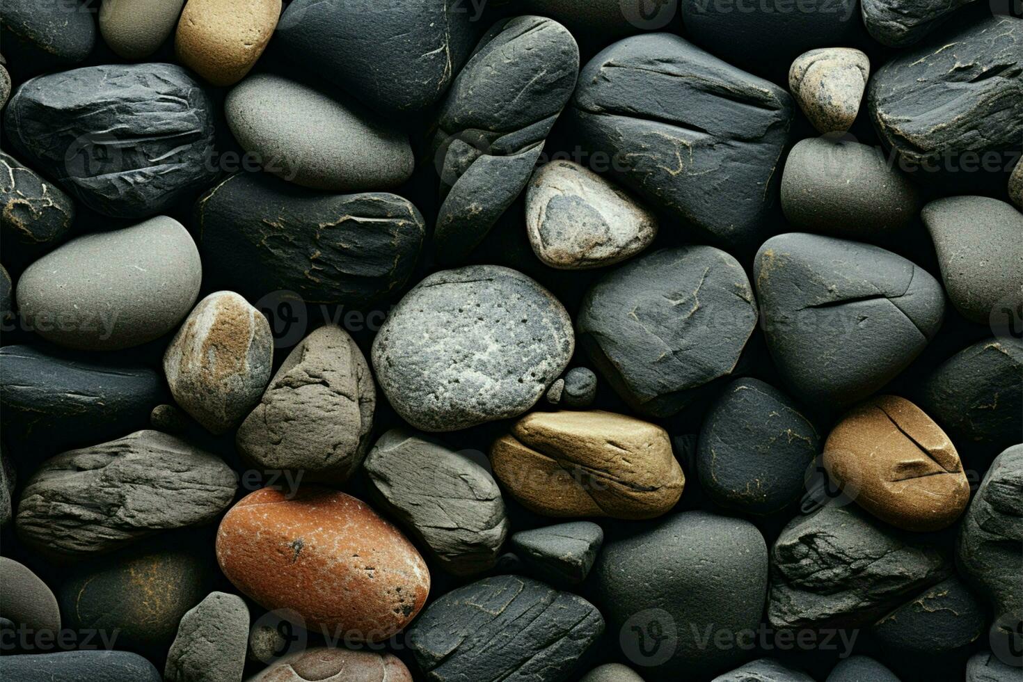 AI generated Stone inspired design Seamless pattern showcases the rugged beauty of rock textures photo